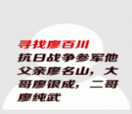 失踪人员：廖百川